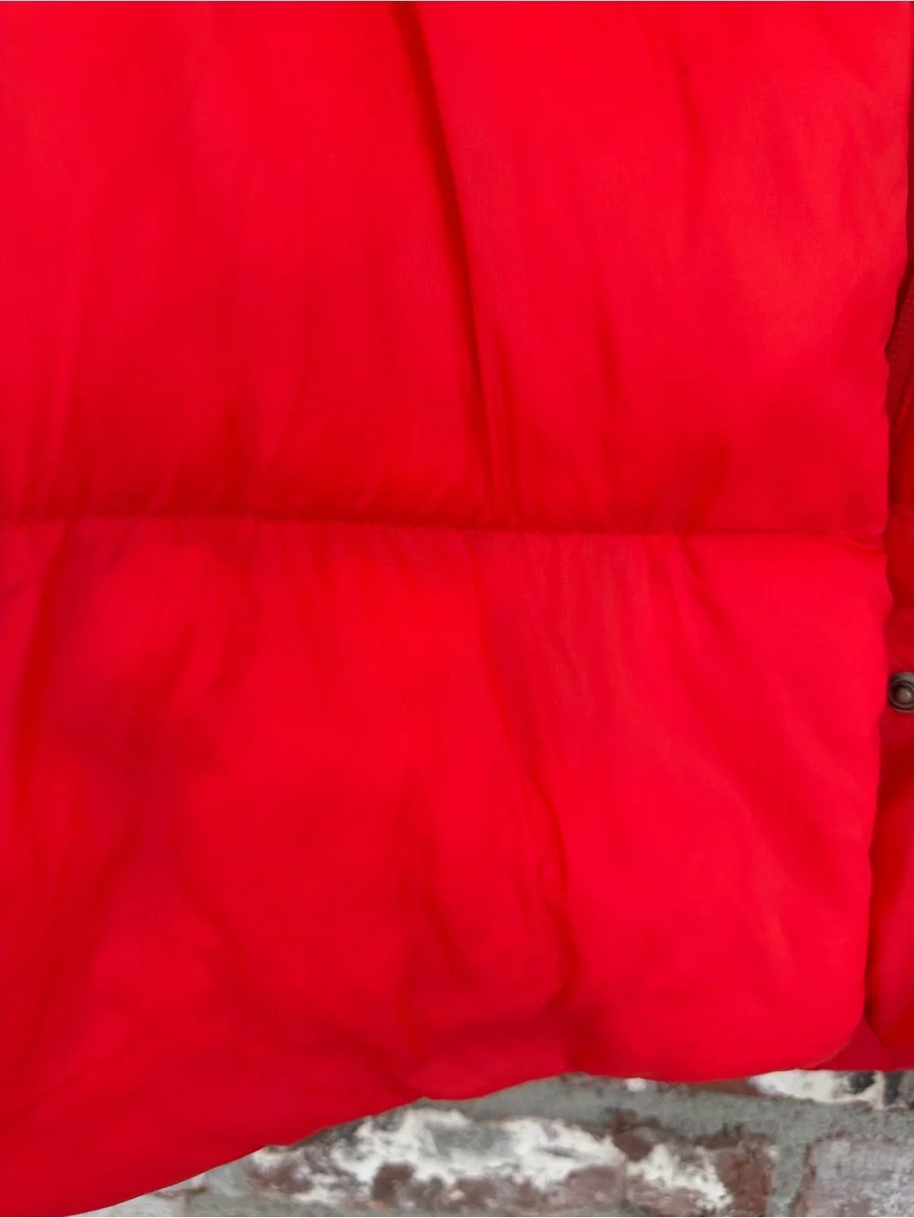 Alo Yoga Gold Rush Puffer Jacket Red Cropped Boxy M